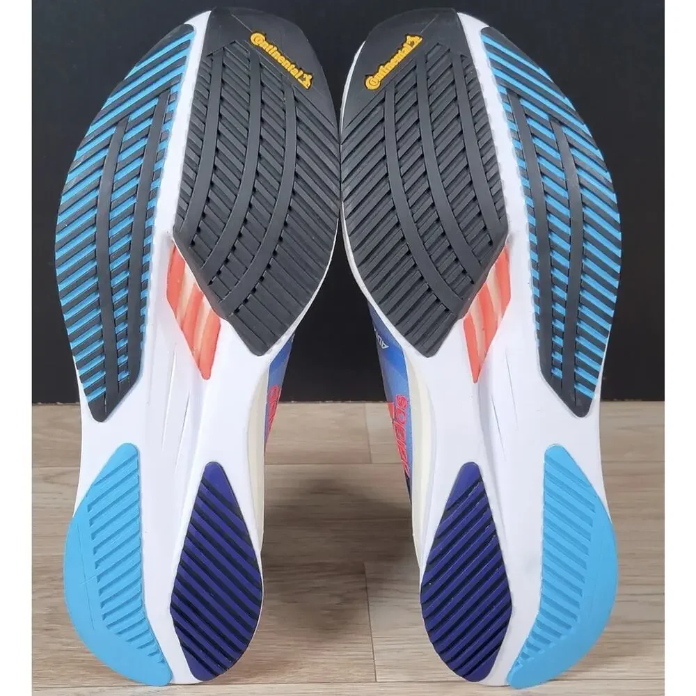 Adidas Adizero Rare Boston Run New Race Shoes Blue White Mens Size 9.5 Fast Ship